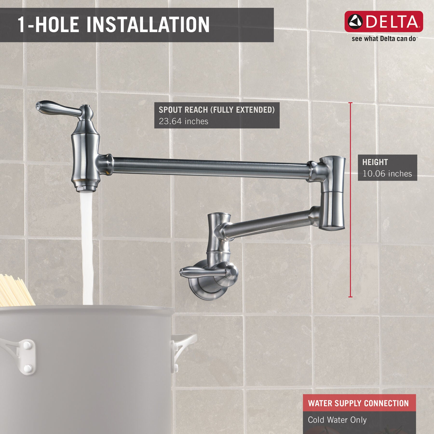 Pot Filler de Cocina de Pared- Delta