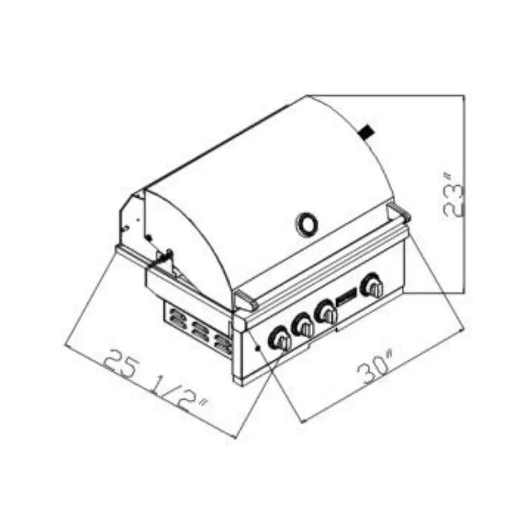 Asador serie S 30" COYOTE - jamesandstevenmx