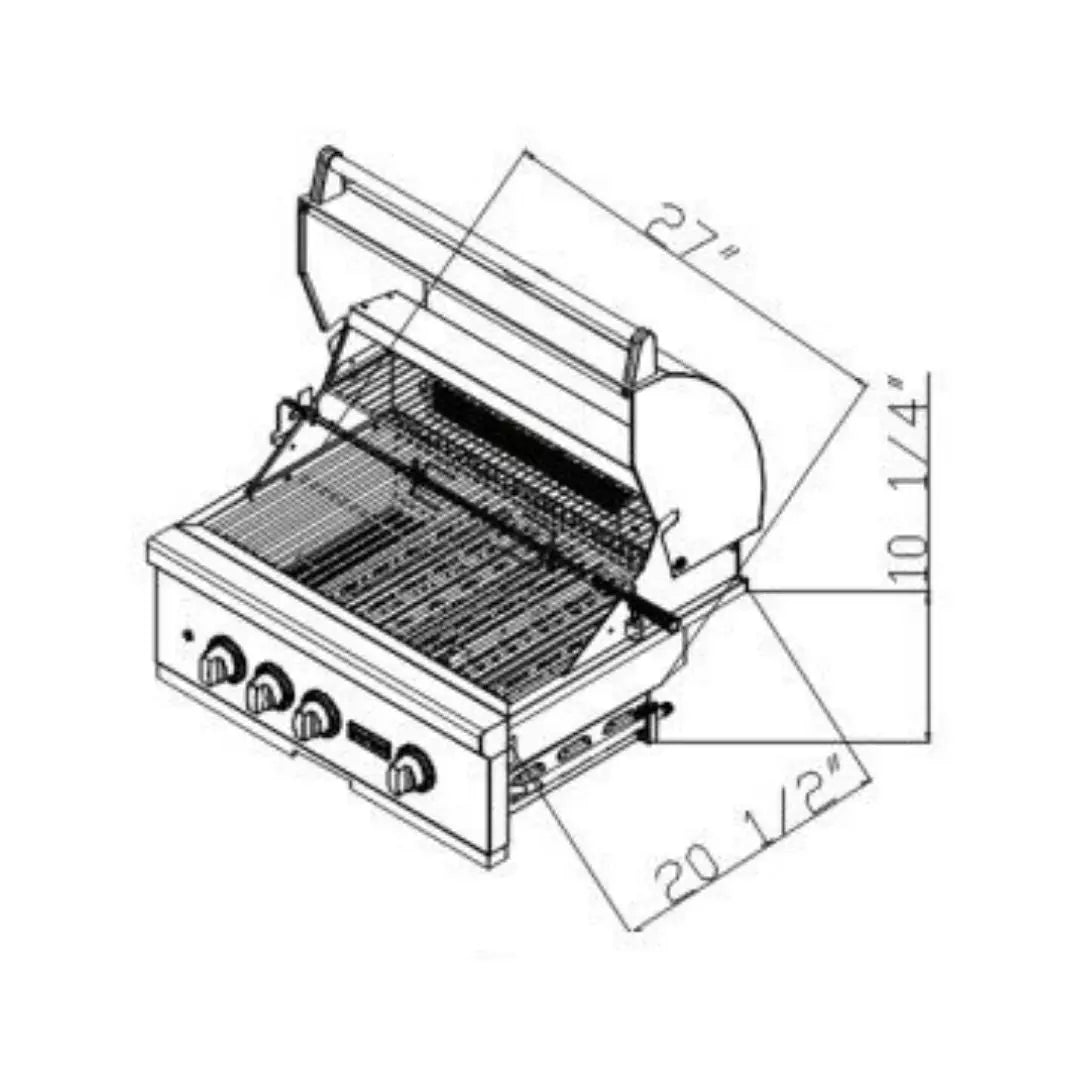 Asador serie S 30" COYOTE - jamesandstevenmx