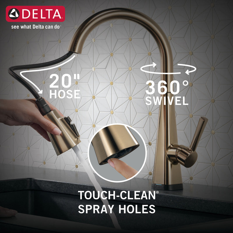 Monomando de Cocina Pull Down con Tecnología Touch2o® Leta Delta Delta Grifo