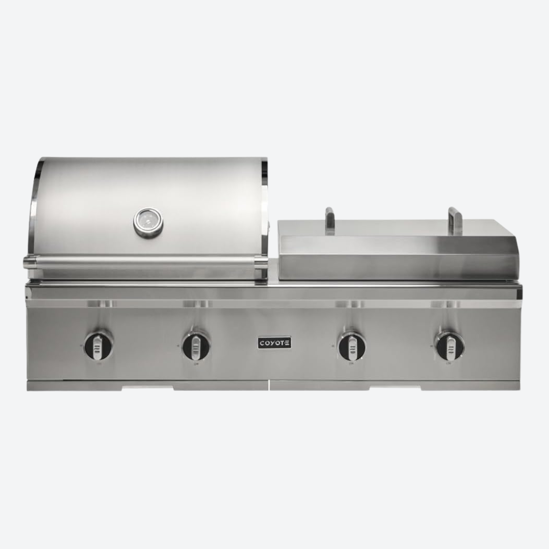Asador y plancha de gas híbrida  empotrada 127 cm 50" COYOTE C3CO50LP/NG