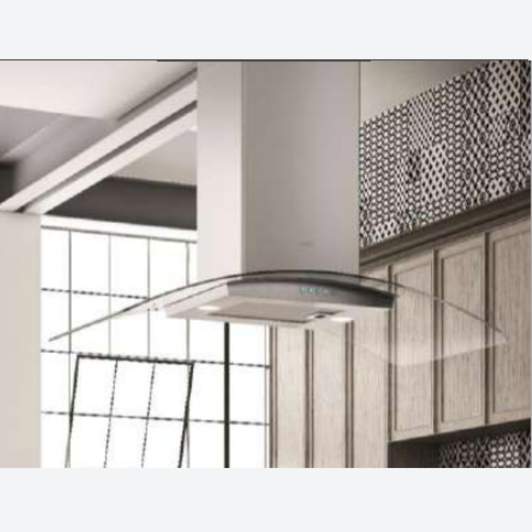 Camapana de Isla Vidrio curvo acero inoxidable CINGOLI 91.4cm 36" ELICA PRF0180573