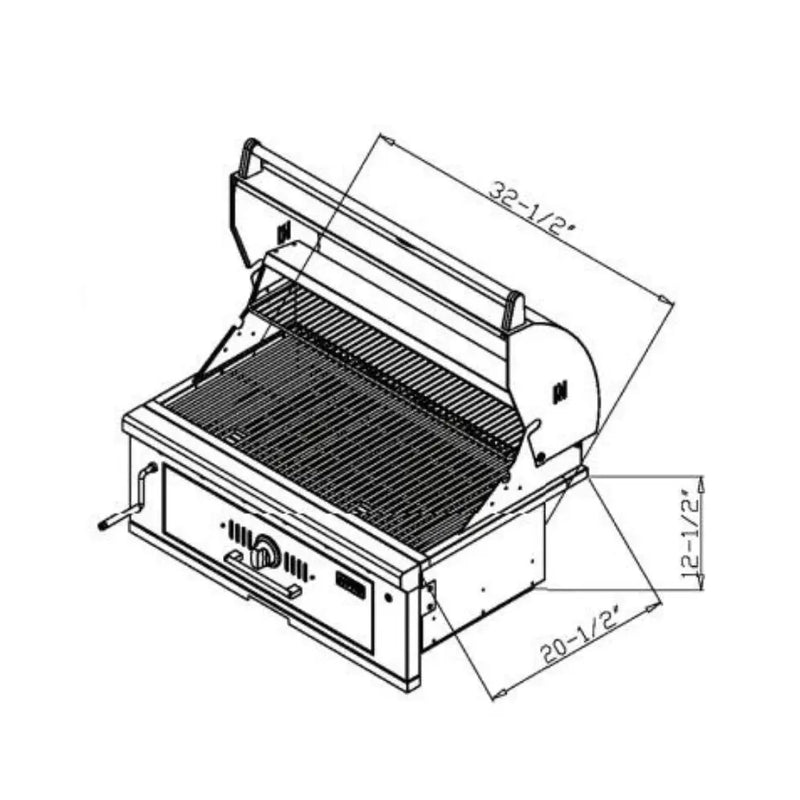 Asador de Carbón 36″ COYOTE - jamesandstevenmx