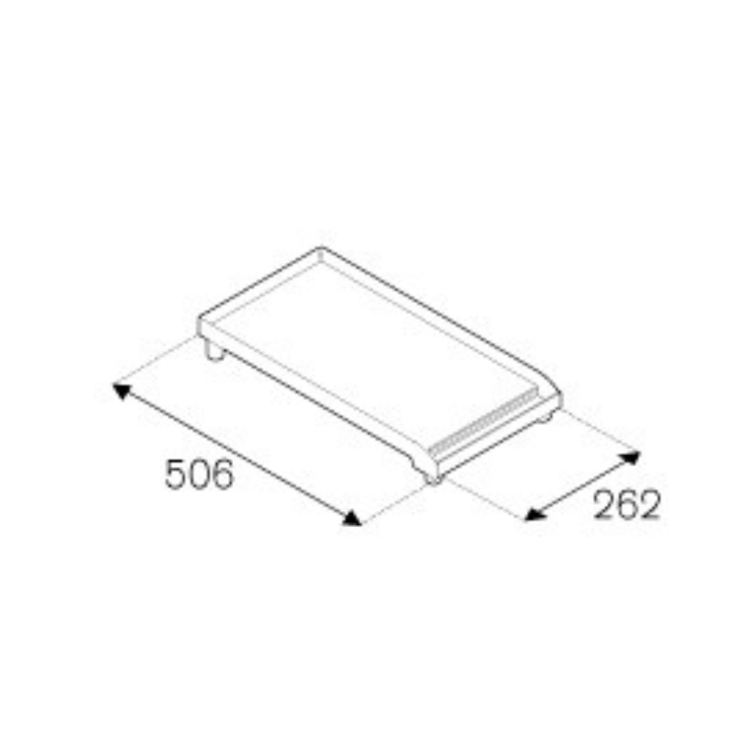 Plancha Teppanyaki de acero inoxidable 50.6 cm 19.92″ BERTAZZONI 901309