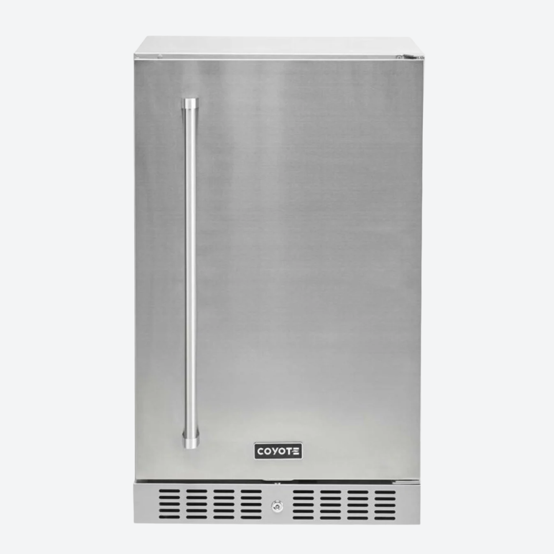 Refrigerador compacto empotrado de acero inoxidable 52.71 cm 20.75" COYOTE C121R-S-R