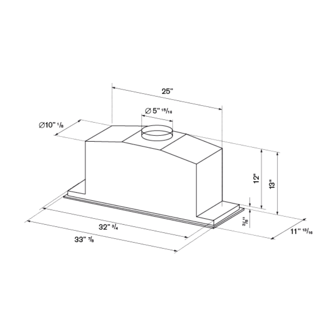 Campana extractora Bertazzoni con 1 motor 86.04 cm 33.87" BERTAZZONI KIN36XV