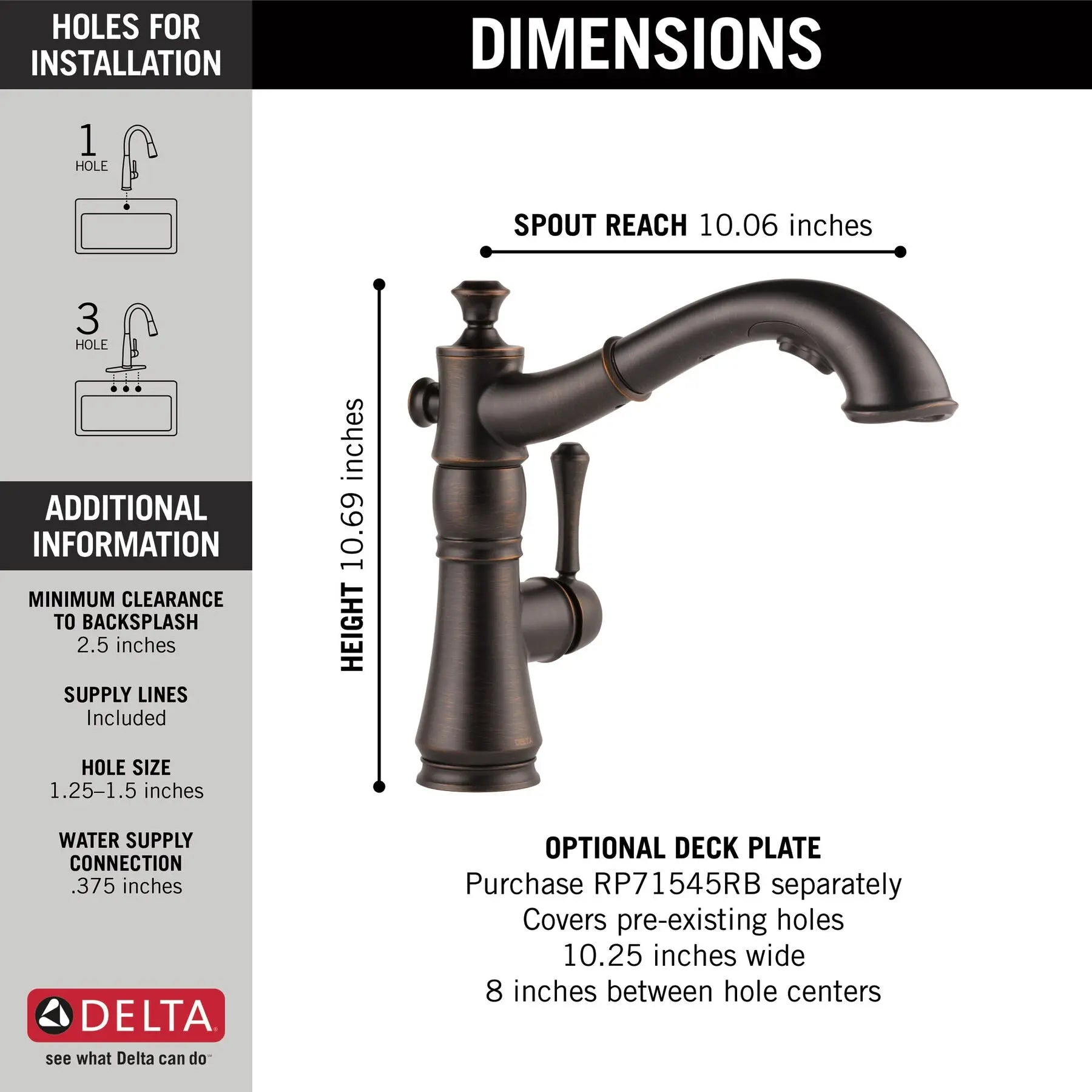 Monomando de Cocina Pull-Out - Cassidy - Delta -  Delta Grifo  