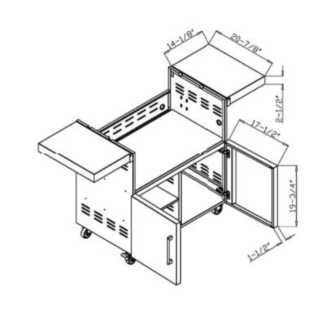 Asador 42" LP COYOTE - jamesandstevenmx