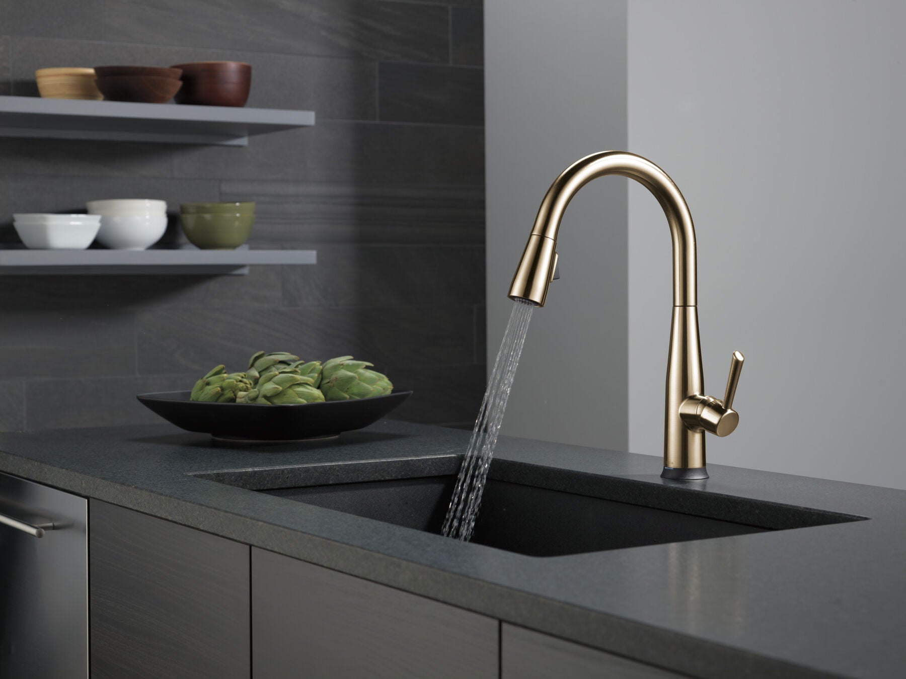 Monomando de Cocina Pull-Down con Tecnología Touch2o® Delta Este Delta Grifo