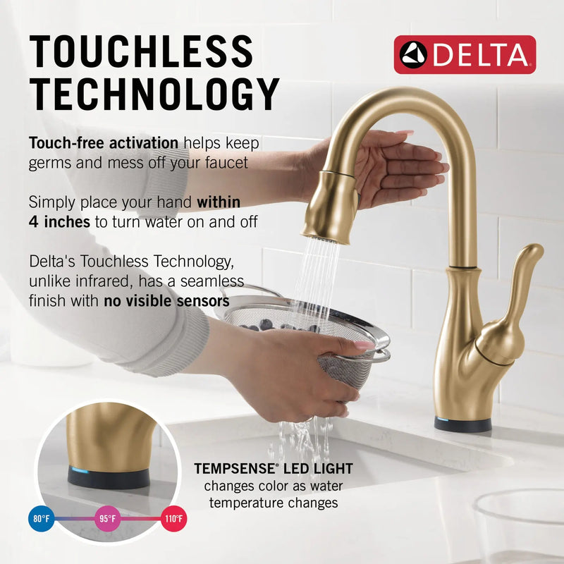 Monomando para Bar con Tecnología Touch2o® Delta Leland -  Delta Grifo 