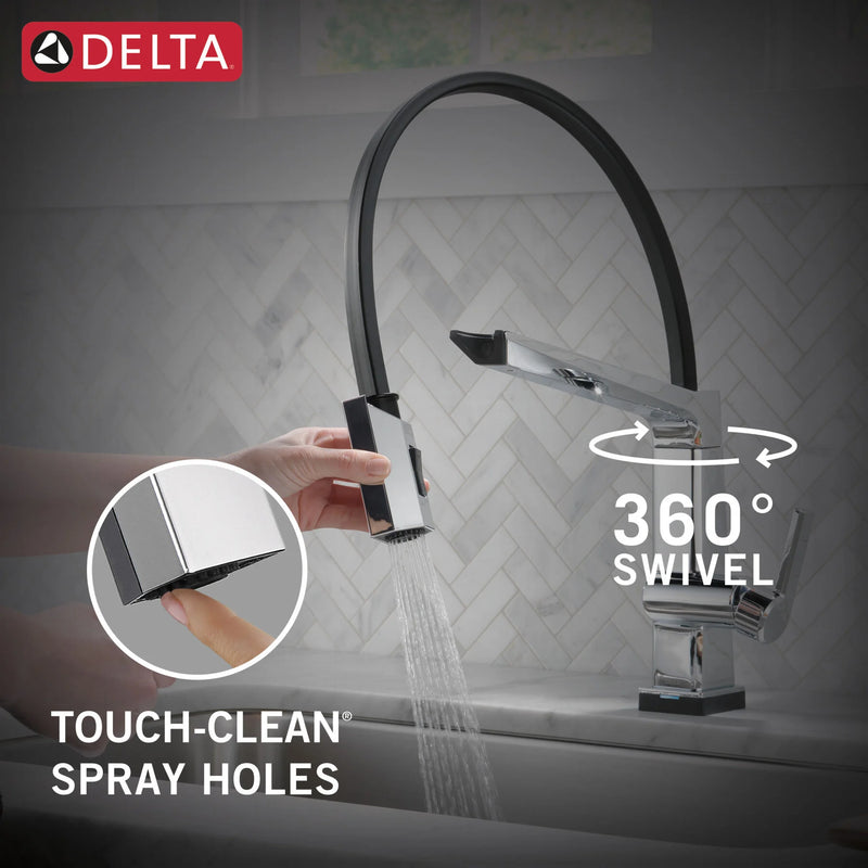 Monomando de Cocina con Manguera Expuesta - Tecnología Touch2o® Pivotal Delta Delta Grifo