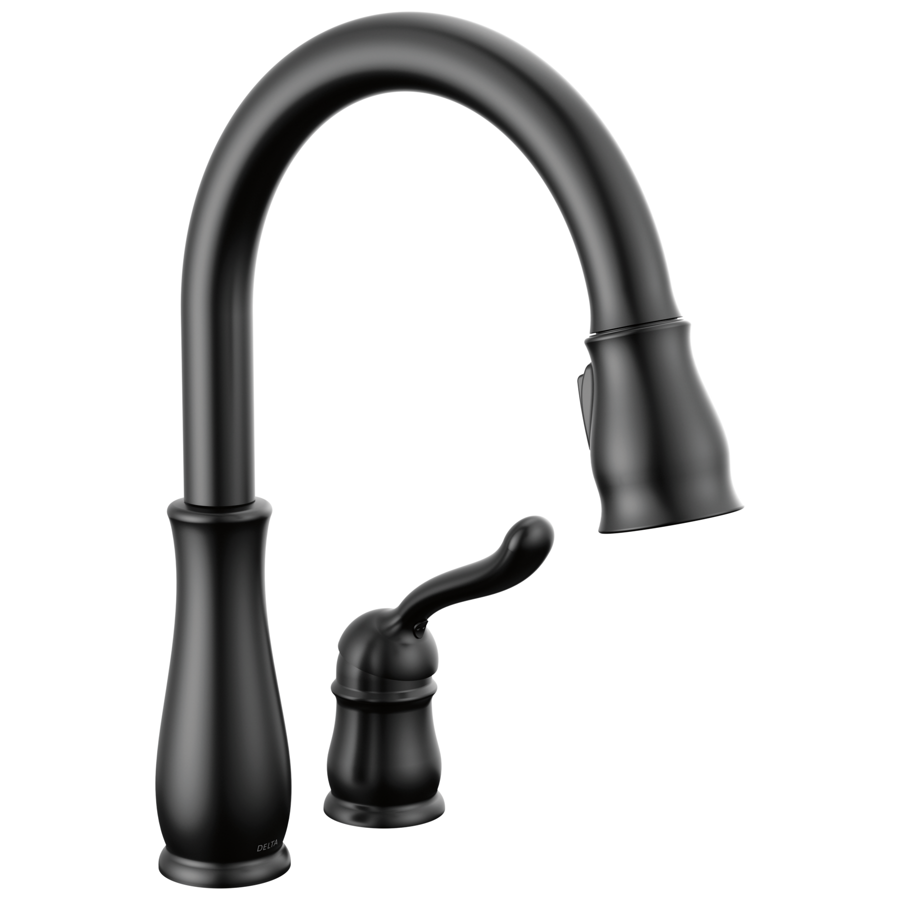 Monomando de Cocina Pull Down - Leland Delta Delta Grifo Negro-mate