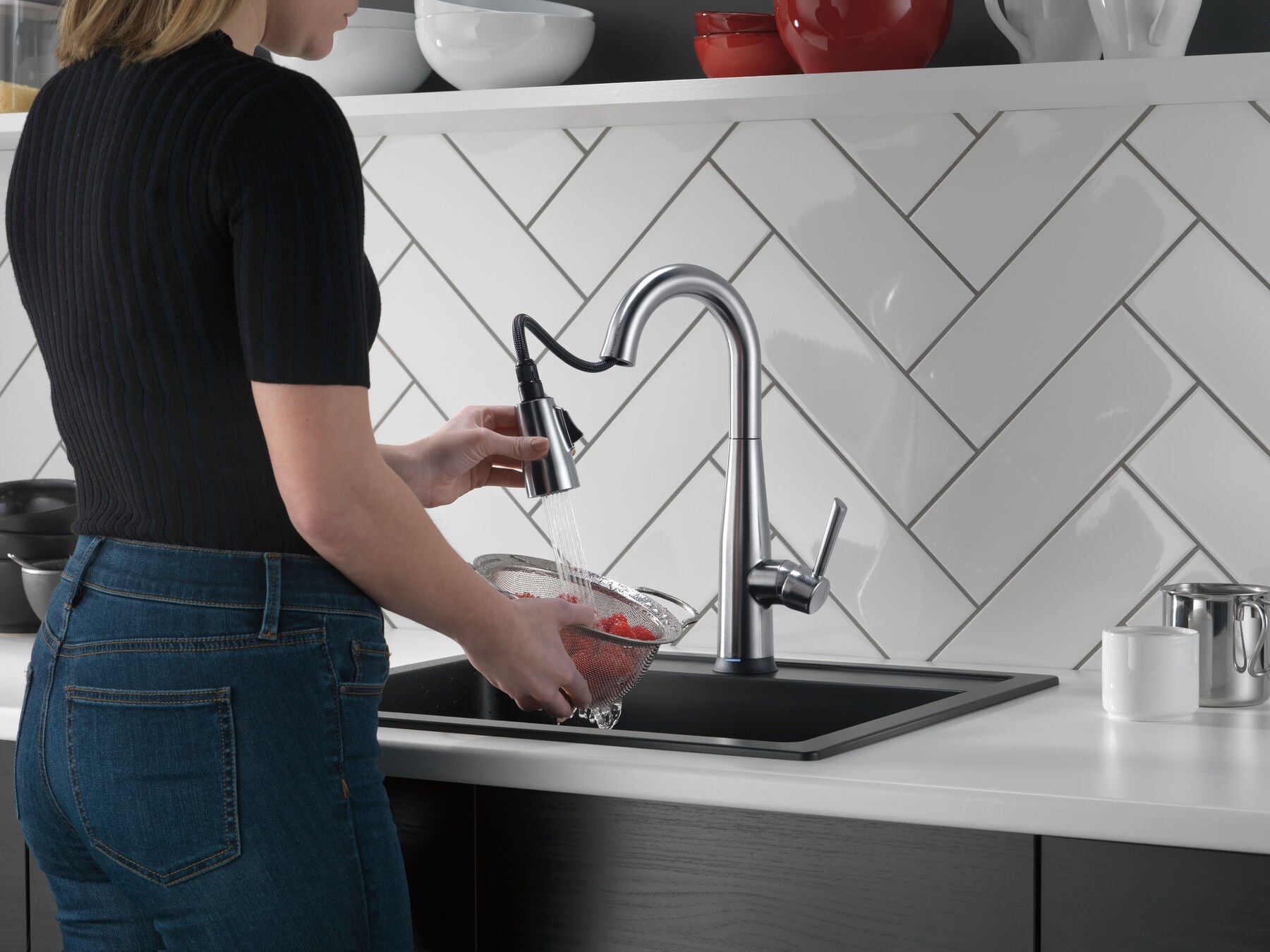 Monomando de Cocina Pull-Down con Tecnología Touch2o® Essa Delta Delta Grifo