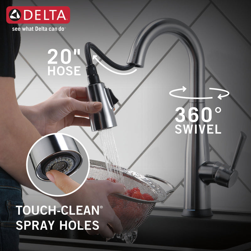 Monomando de Cocina Pull-Down con Tecnología Touch2o® Essa Delta Delta Grifo