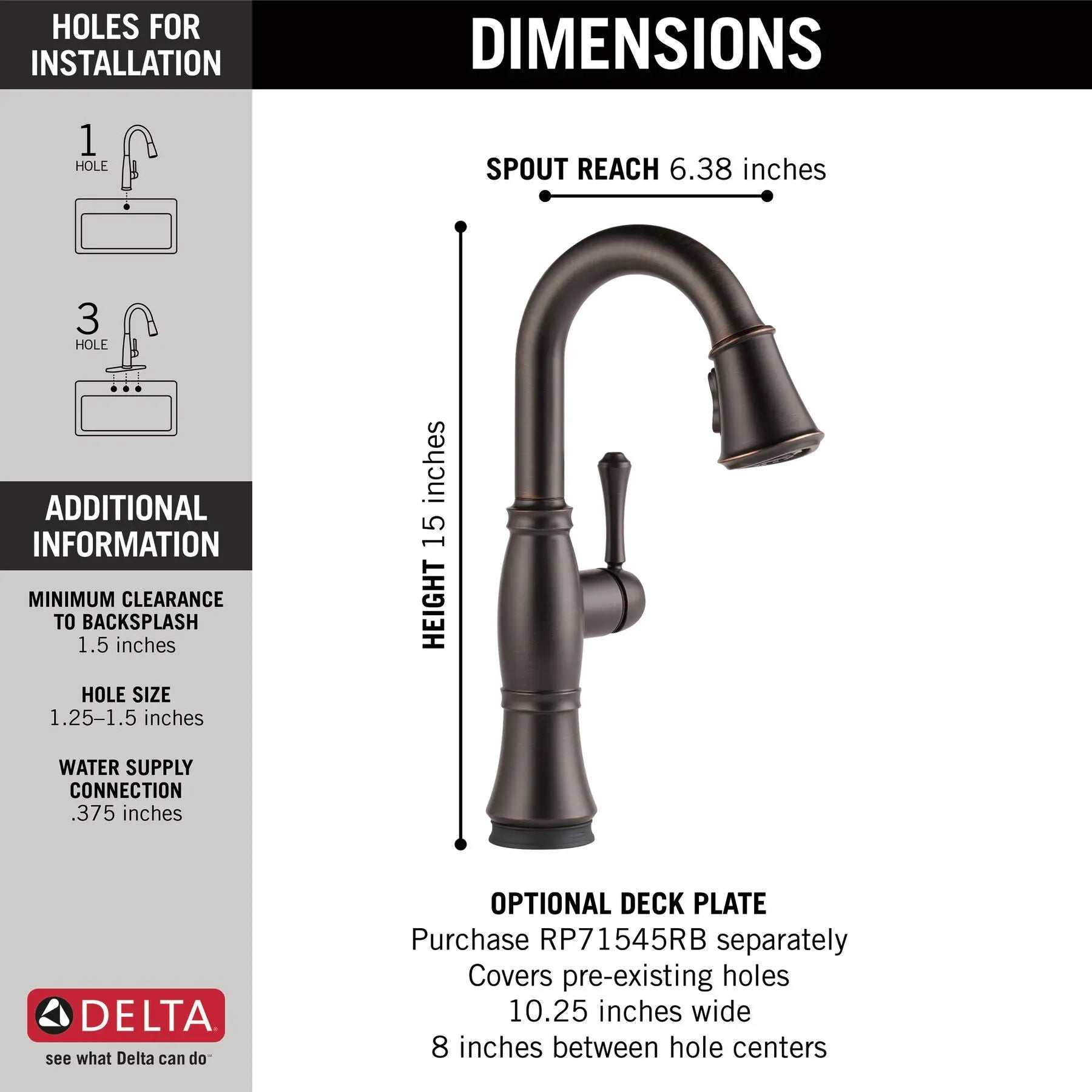 Monomando para Bar Pull-Down - Tecnologia Touch2o® - Cassidy - Delta Delta