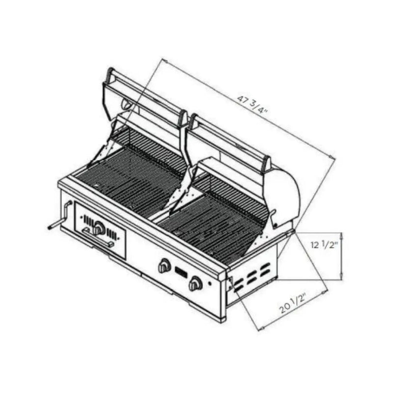 Asador Híbrido 50″ COYOTE - jamesandstevenmx