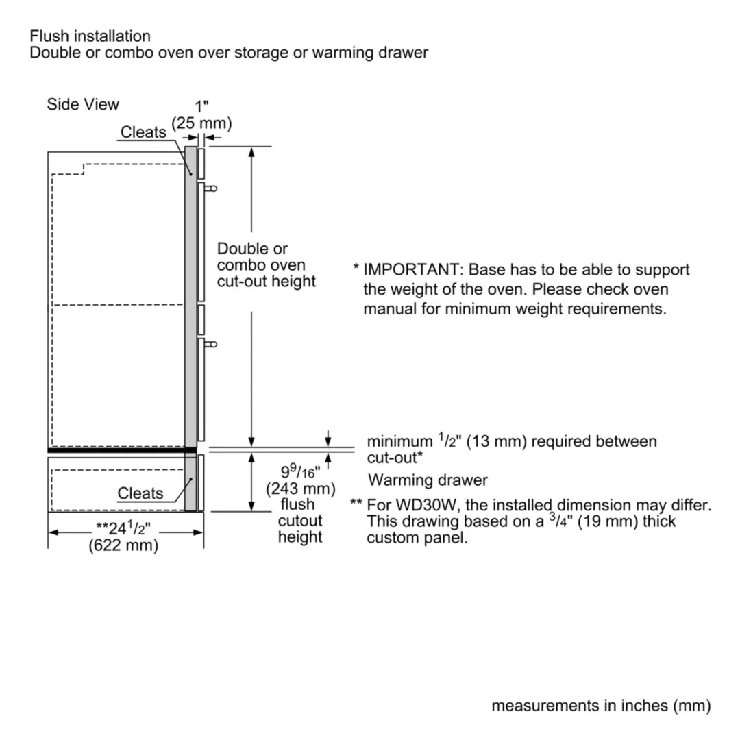 Cajón Calentador de Panel Perzonalizado 30" Thermador - jamesandstevenmx