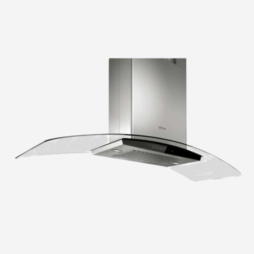 Camapana de Isla Vidrio curvo acero inoxidable CINGOLI 76,2cm 30" ELICA PRF0180572