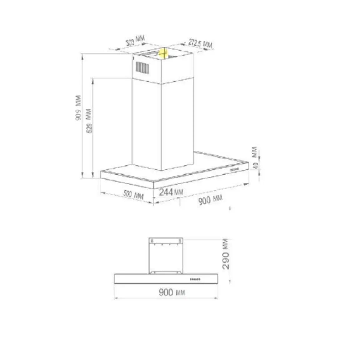 Campana de pared ANTARES TECNOLAM - jamesandstevenmx