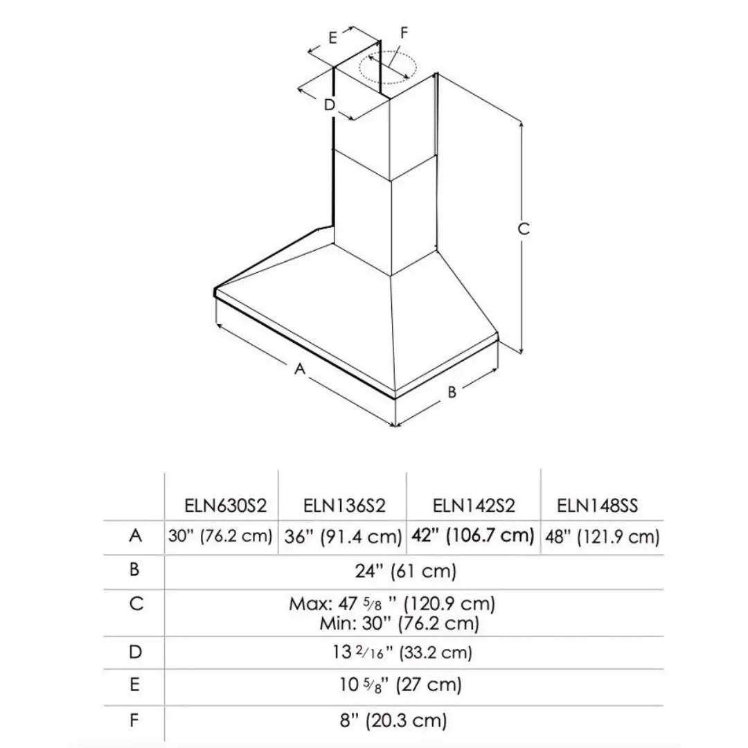 Campana de pared NEW LEONE 36” Inox ELICA - jamesandstevenmx