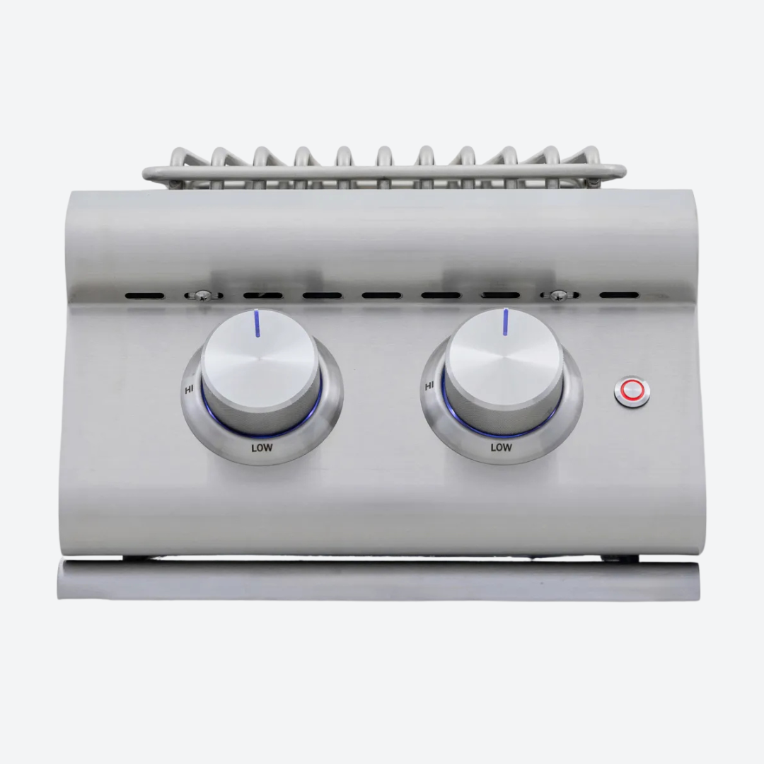 Asador de doble cara de acero inoxidable con tapa Premium LTE 27.94 cm 11.0″ BLAZE BLZ-SB2-LTE3-LP/NG