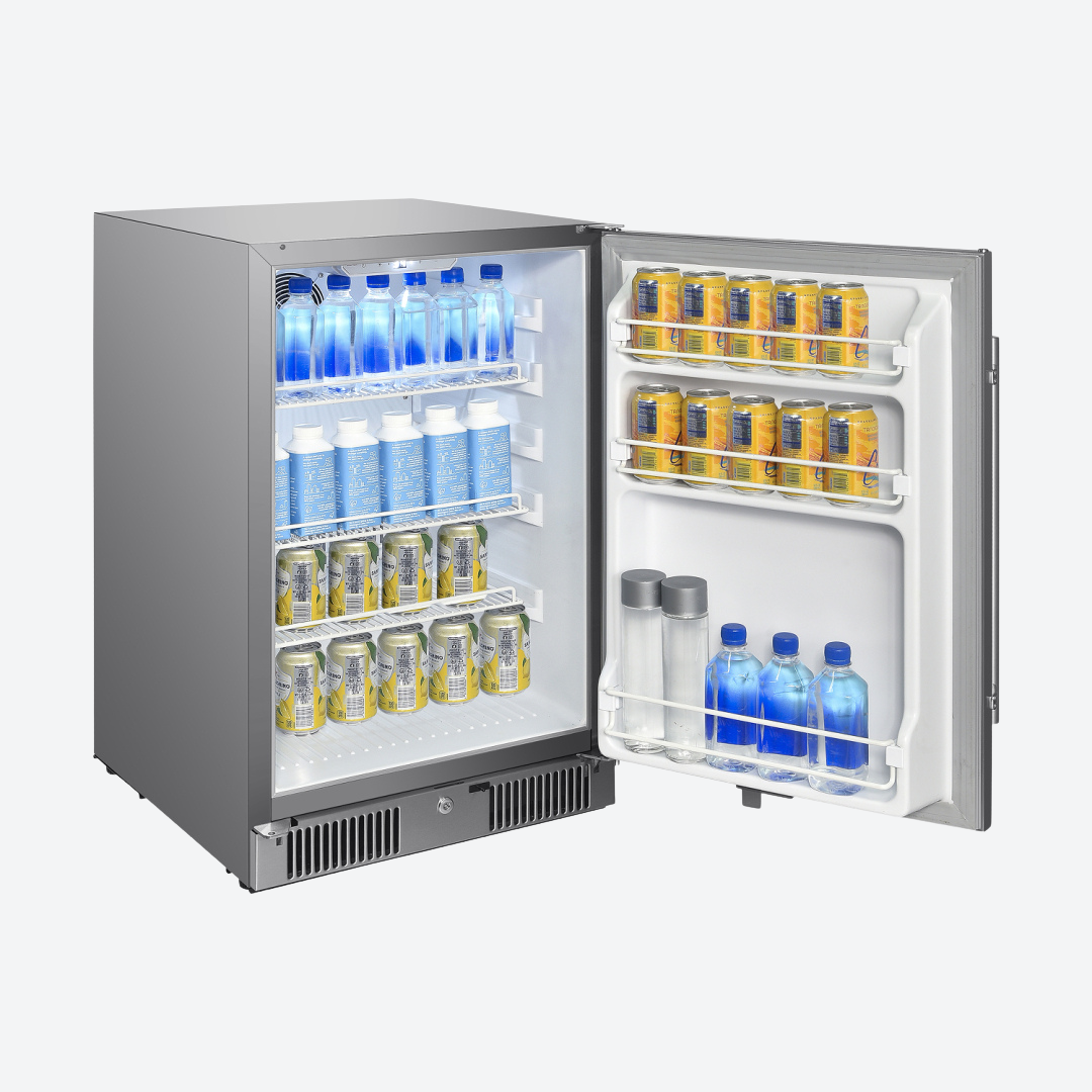 Refrigerador compacto para exteriores 4.3 pies cúbicos con cerradura 52.07 cm 20.5″ BLAZE BLZ-SSRF-4.3