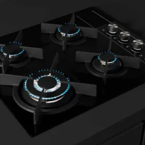 Parrilla vitrocerámica a gas + Campana Empotrable Pack 60.0 cm  23.62" - 59.8 cm  23.54" TEKA Duetto Crystal 60