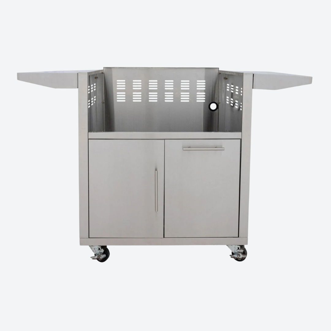 Carrito de parrilla para LTE 2 estantes laterales 142.88 cm 56.25" BLAZE BLZ-GRIDDLE-CART-SC2