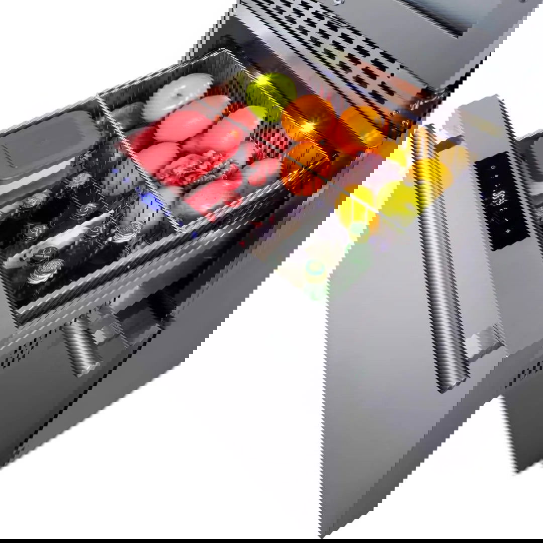 Cava de vinos Dual y cajones refrigerantes 24" SUMMIT - jamesandstevenmx