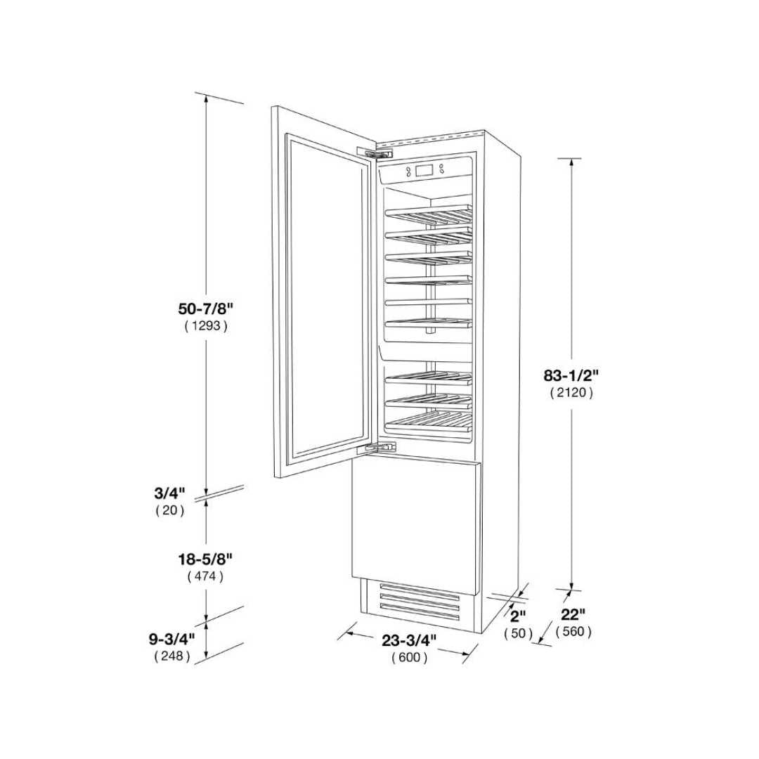 Cava de Vinos Panelable 24" - FULGOR MILANO