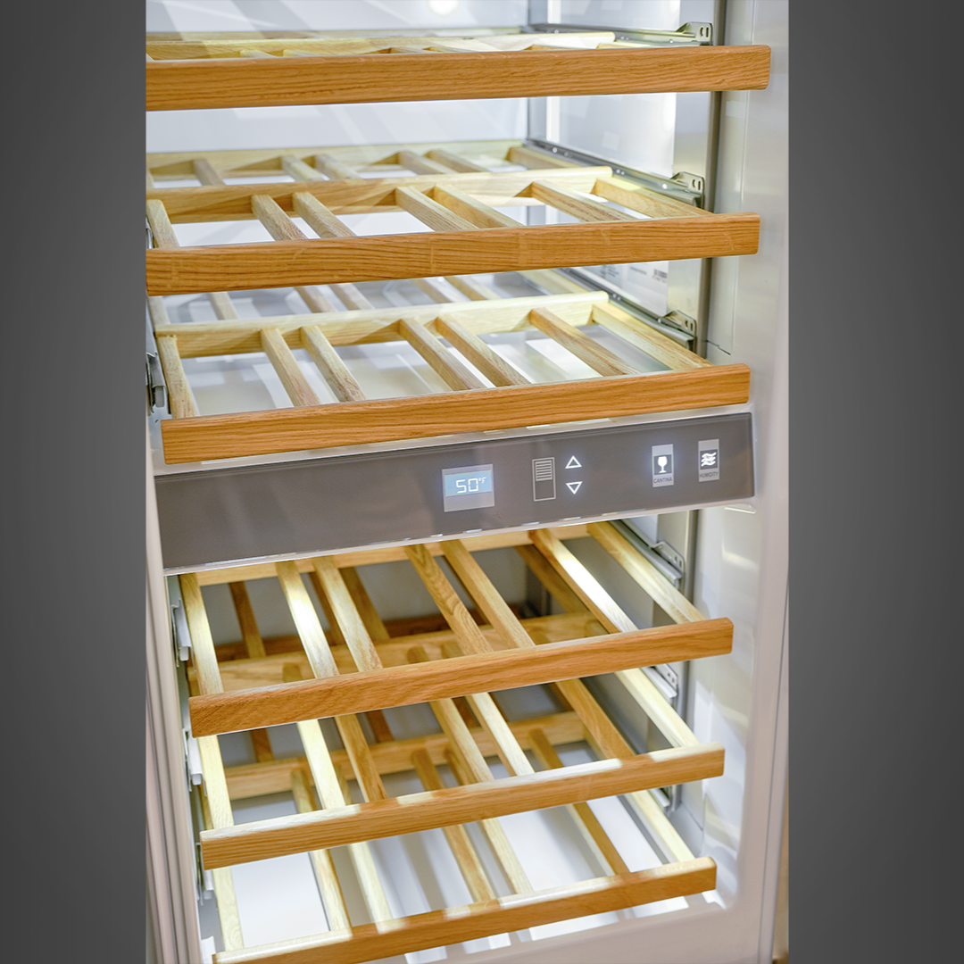 Cava de vinos bisagra derecha 60.33 cm 23.75" FULGOR MILANO F7PBW24S1-R