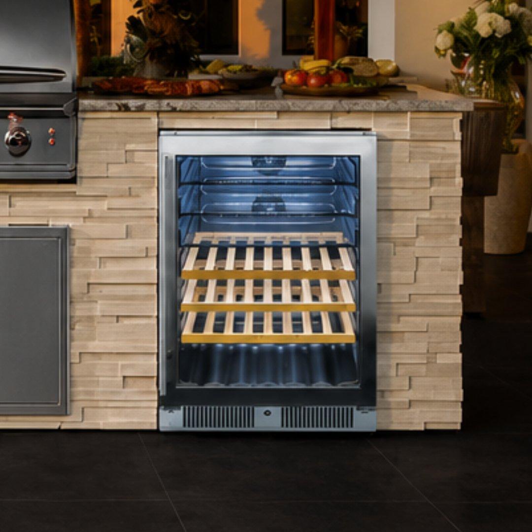 Centro de bebidas para exteriores de 24" con puerta de cristal BLAZE BLZ-GDBEV-5.5