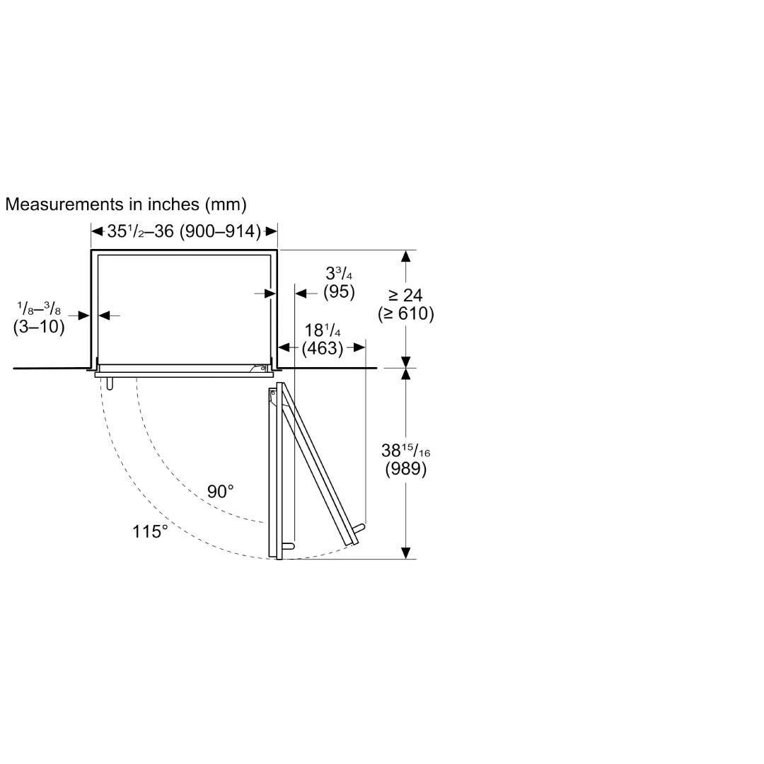 Congelador Inferior Empotrado Manija Masterpiece® de 36" Freedom® Thermador - jamesandstevenmx