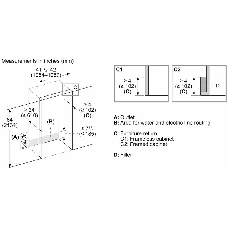 Congelador Inferior Empotrado Manijas Masterpiece de 42" Freedom® Thermador - jamesandstevenmx