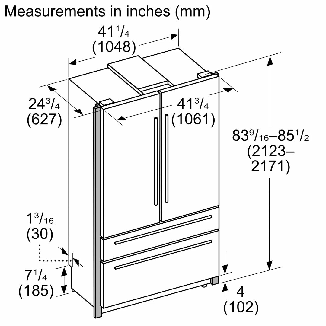 Congelador Inferior Empotrado Manijas Masterpiece de 42" Freedom® Thermador - jamesandstevenmx