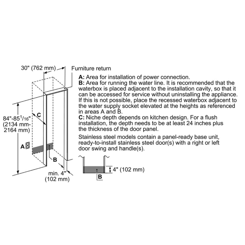 Congelador Inferior Empotrado de 30" Masterpiece® Thermador - jamesandstevenmx