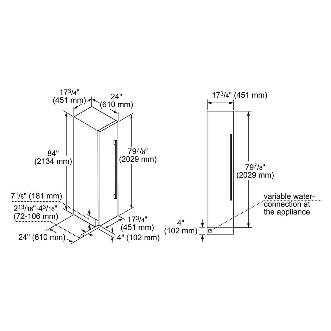 Congelador de Columna Empotrada de 18" Freedom® Thermador - jamesandstevenmx