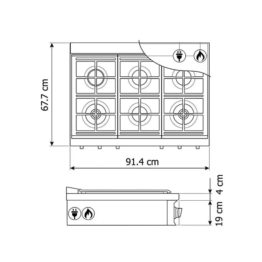 Cooktop Portofino SMEG - jamesandstevenmx