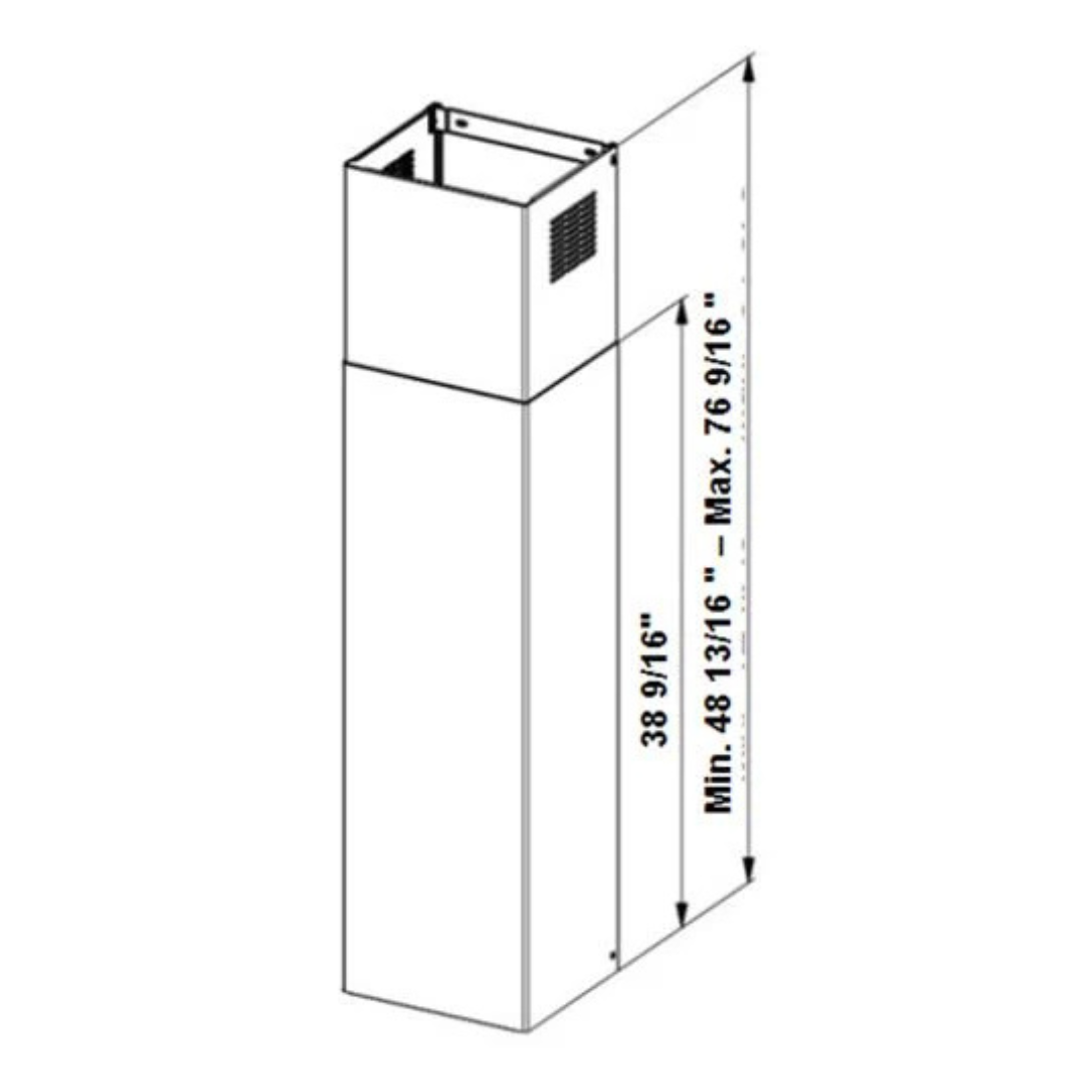 Kit de ducto de ventilación para campanas de techo alto 30 cm (12") FABER HIGH4
