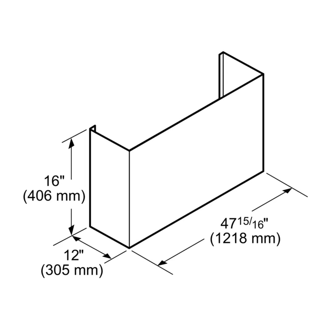 Cubierta de Conducto de 16" de Alto para Campana Thermador - jamesandstevenmx