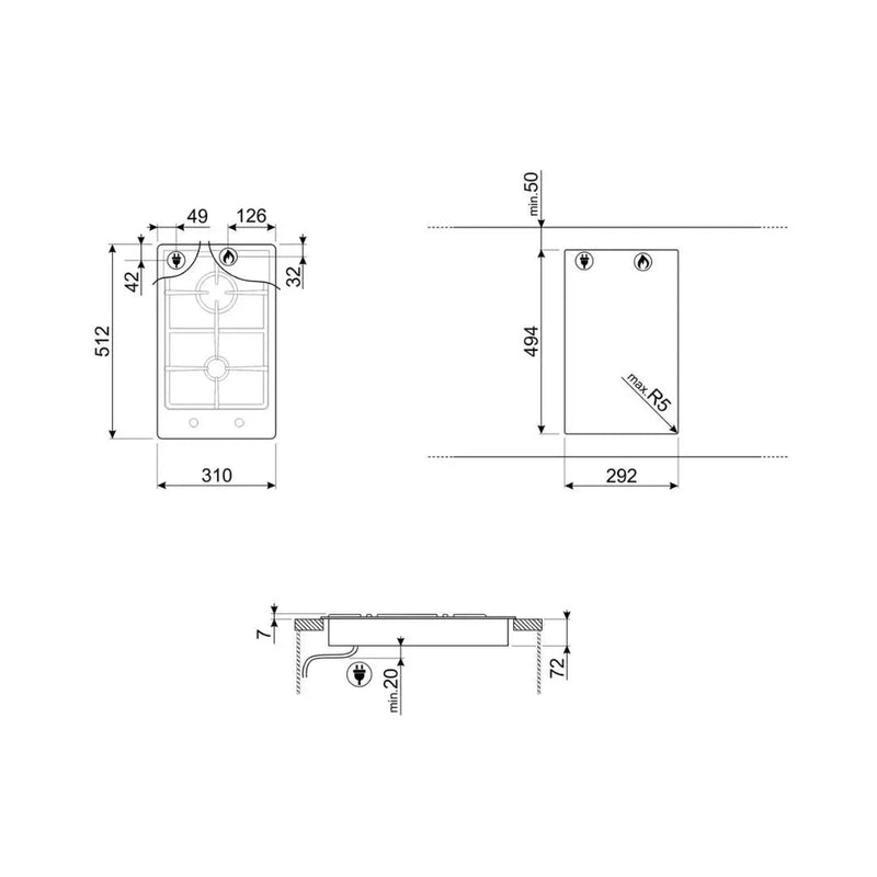 Domino de gas SMEG - jamesandstevenmx