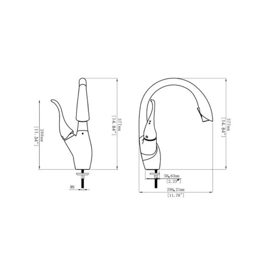 Grifo Eclipse para cocina KS3036 - jamesandstevenmx