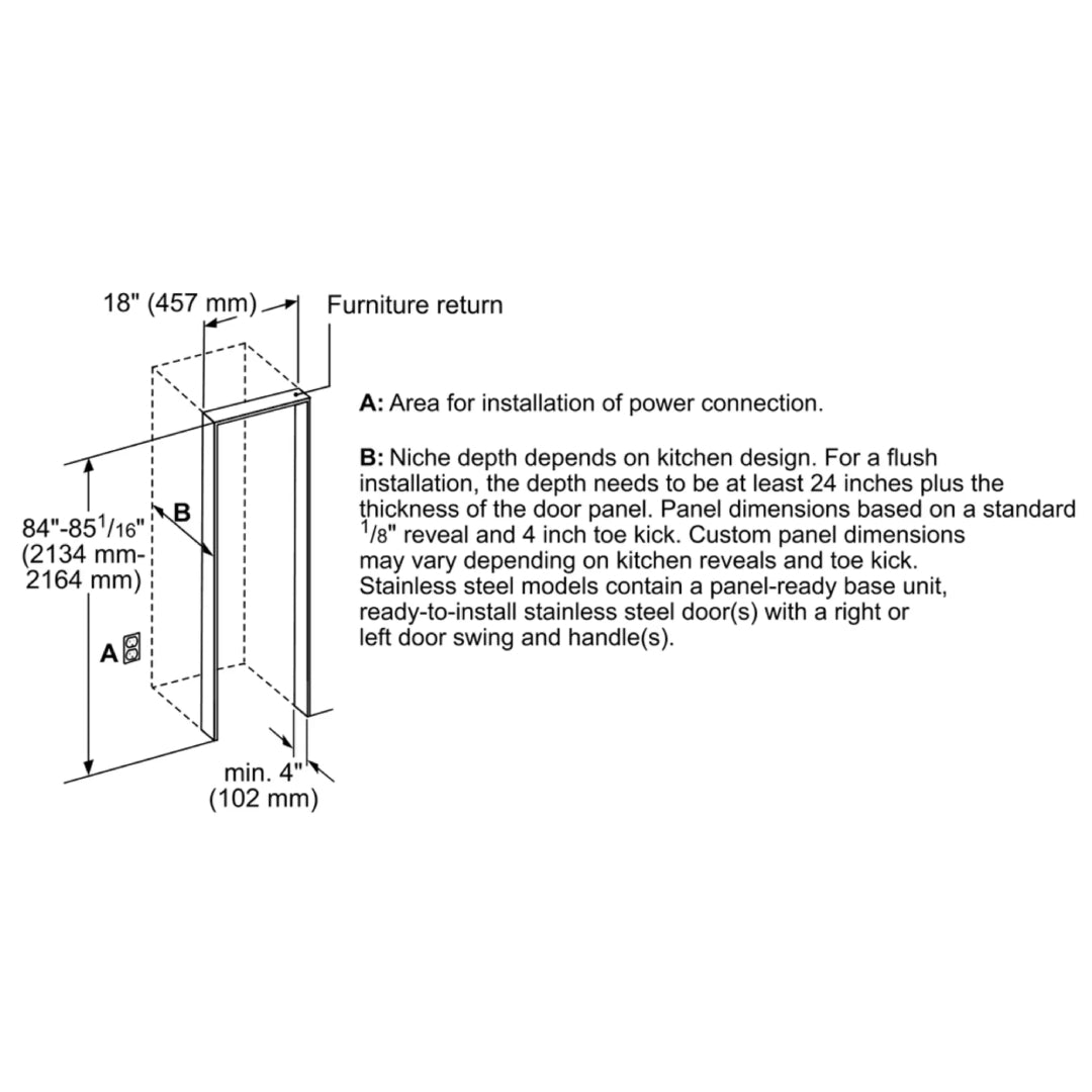Enfriador Columna de Vino Empotrado de 18" Freedom® Thermador - jamesandstevenmx