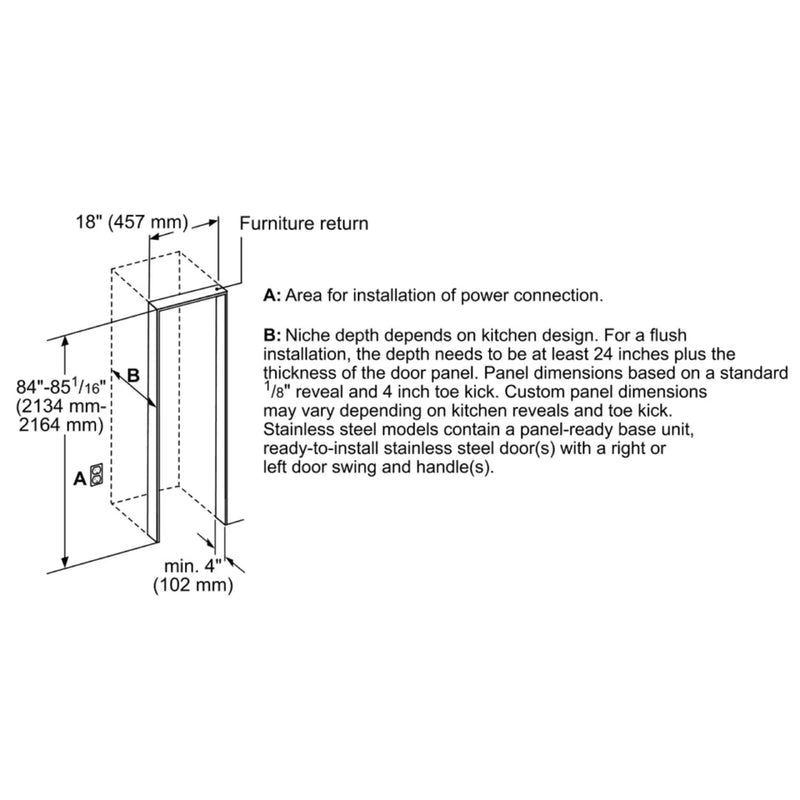 Enfriador Columna de Vino Empotrado de 18" Freedom® Thermador - jamesandstevenmx