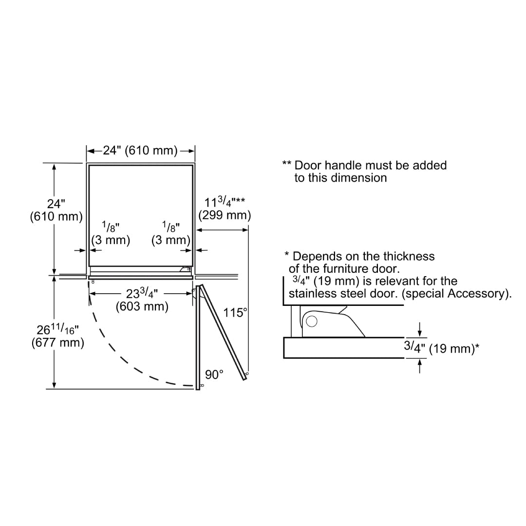 Enfriador Columna de Vino Empotrado de 24" Freedom® Thermador - jamesandstevenmx