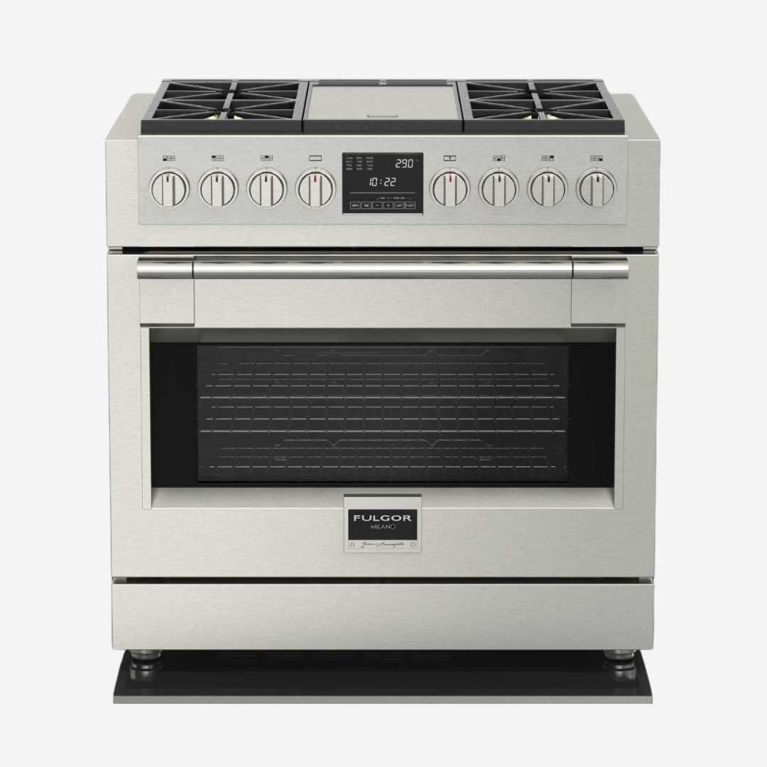 Estufa Profesional con Grill Dual Fuel 91 cm 35.83″ FULGOR MILANO F6PDF364GS1