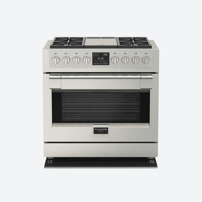 Estufa Profesional con Grill Dual Fuel 91 cm 35.83″ FULGOR MILANO F6PDF364GS1  