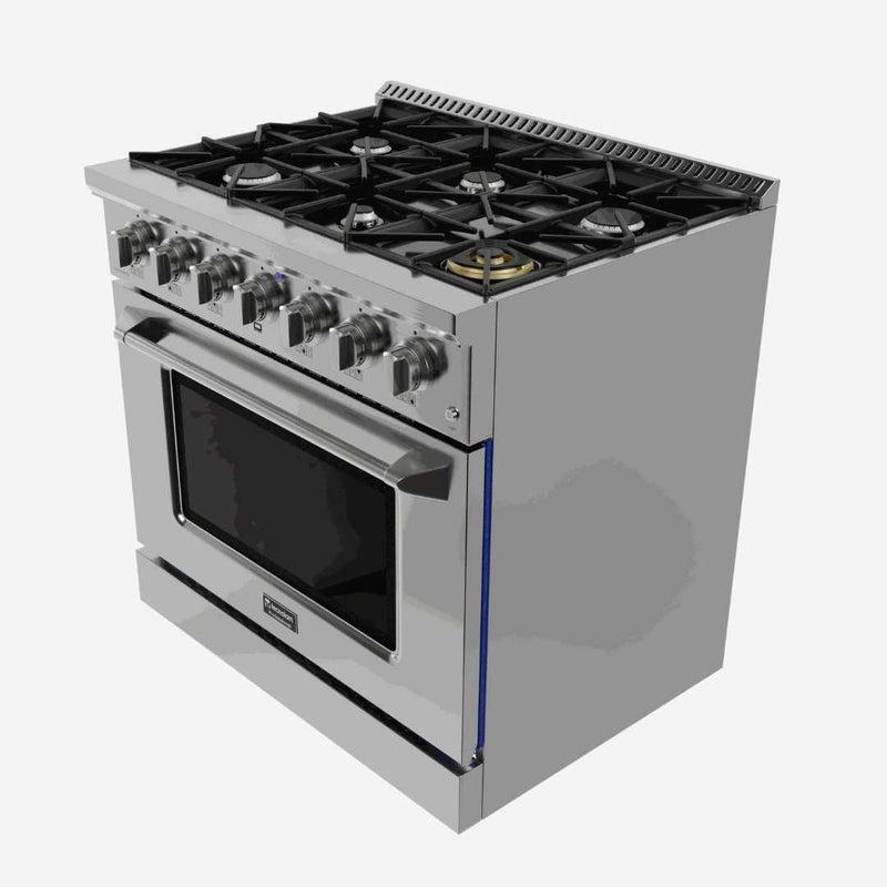 Estufa profesional Gas 91.4 cm 35.98″ TECNOLAM FGR366 - James & Steven