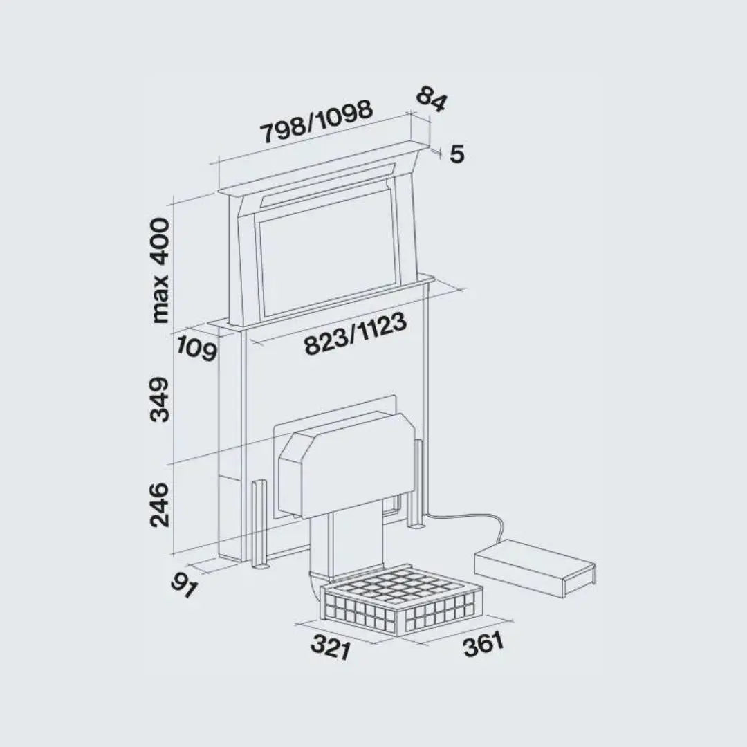 Encimera Down Draft Inox 120cm FALMEC - jamesandstevenmx