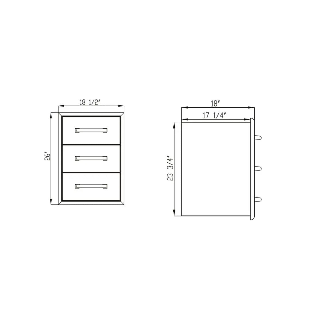 Gabinete con 3 cajones COYOTE - jamesandstevenmx